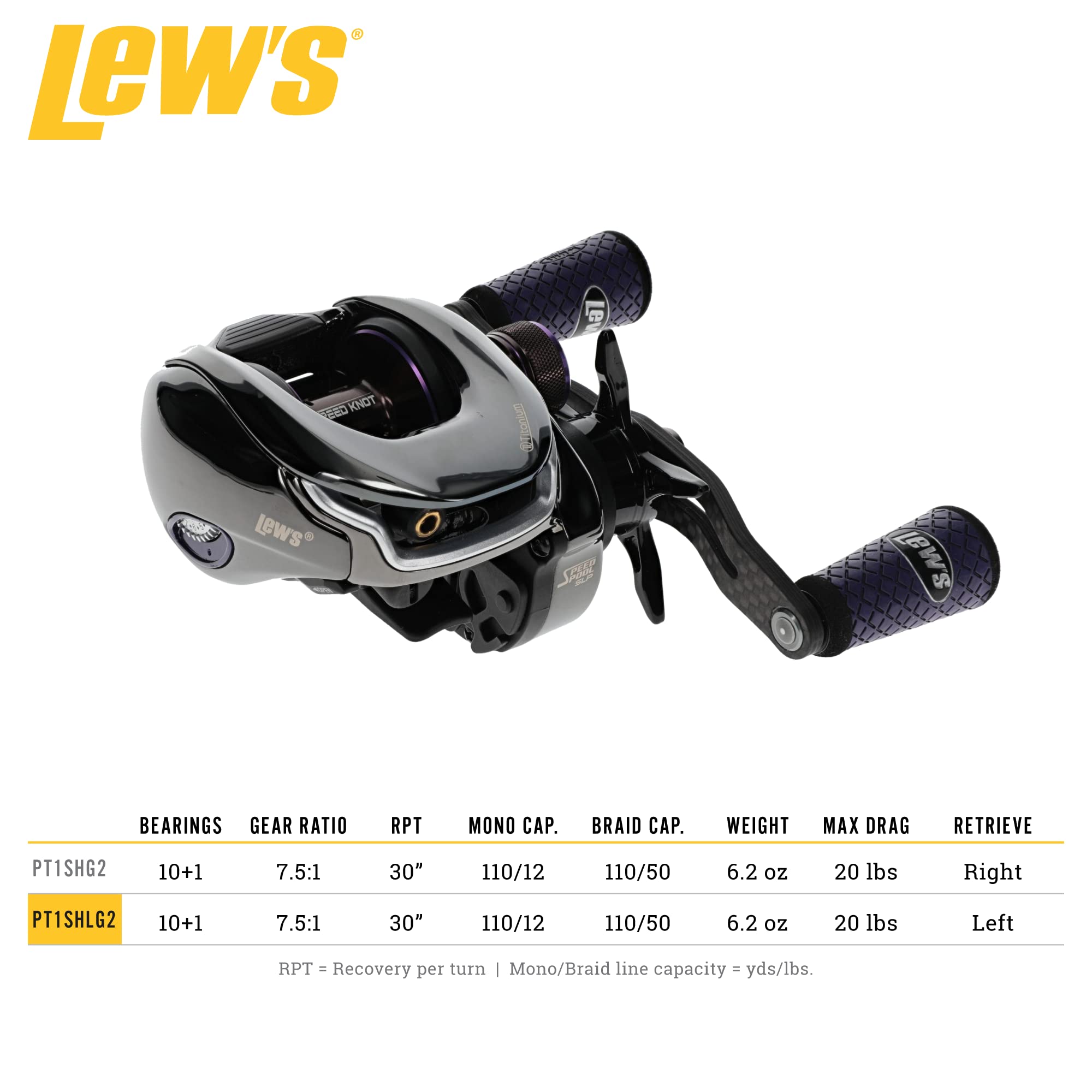 Amazon | Lew's Team Pro Ti 7.5:1 ベイトキャストリール 右利き Gen 2